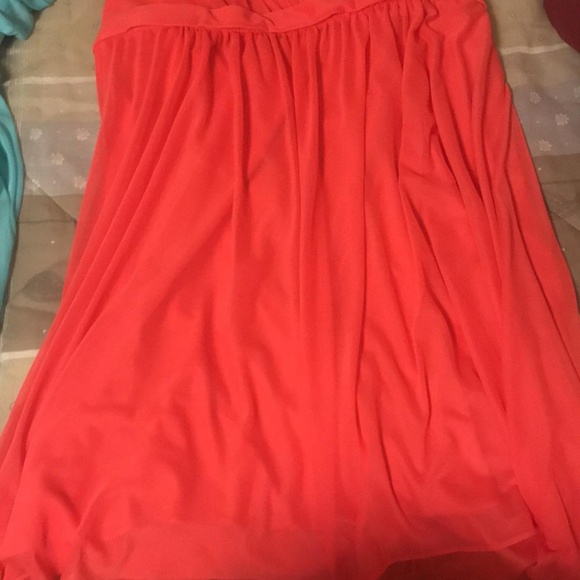 Davids Bridal bridesmaid dress size 20 Color Guava - Picture 2 of 3